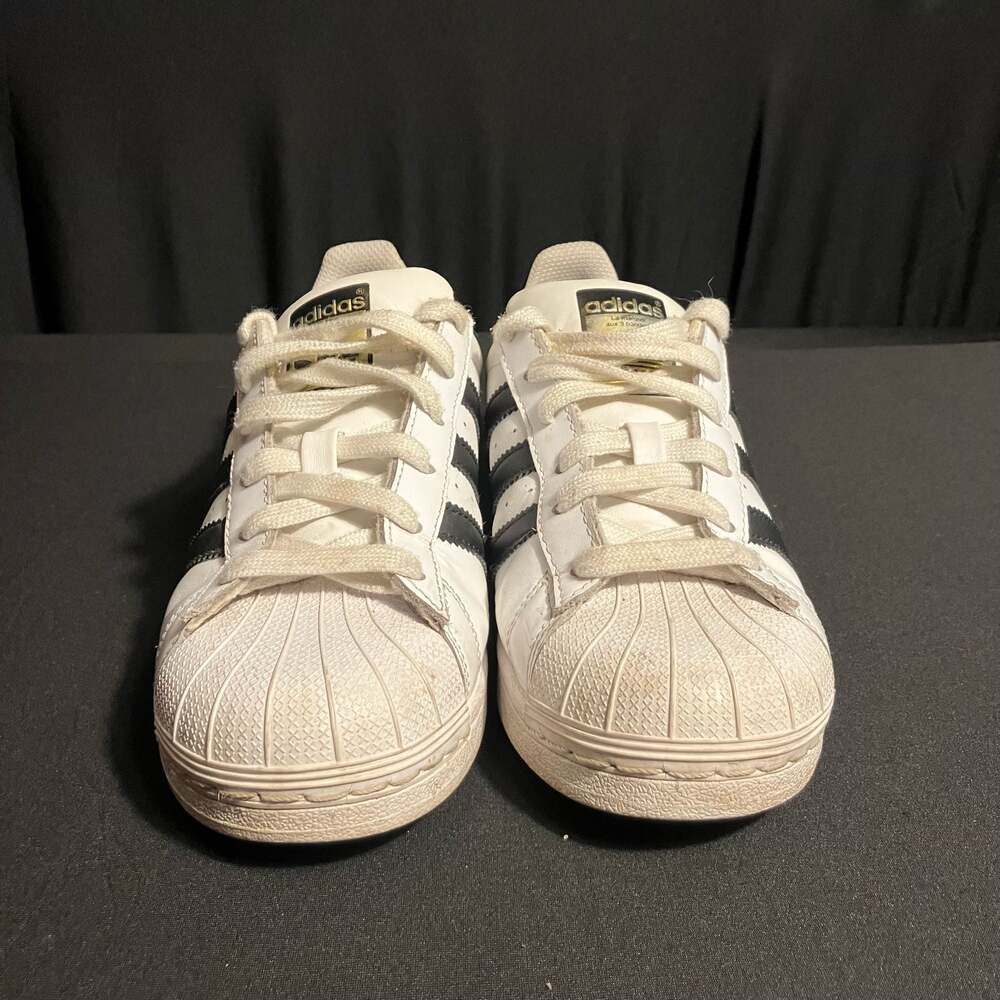 Adidas Superstar Cloud White and Black Shell Toe Sneakers size 4